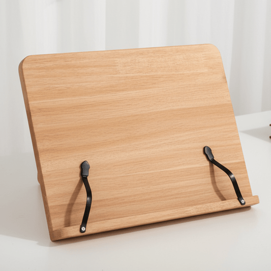 READSTYLE – Soporte de lectura de madera ajustable y plegable para ahorrar espacio