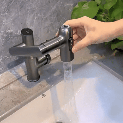 Wasserhahn Küche Chrom 360° Drehbar Standard Messing Höhenverstellbar-5