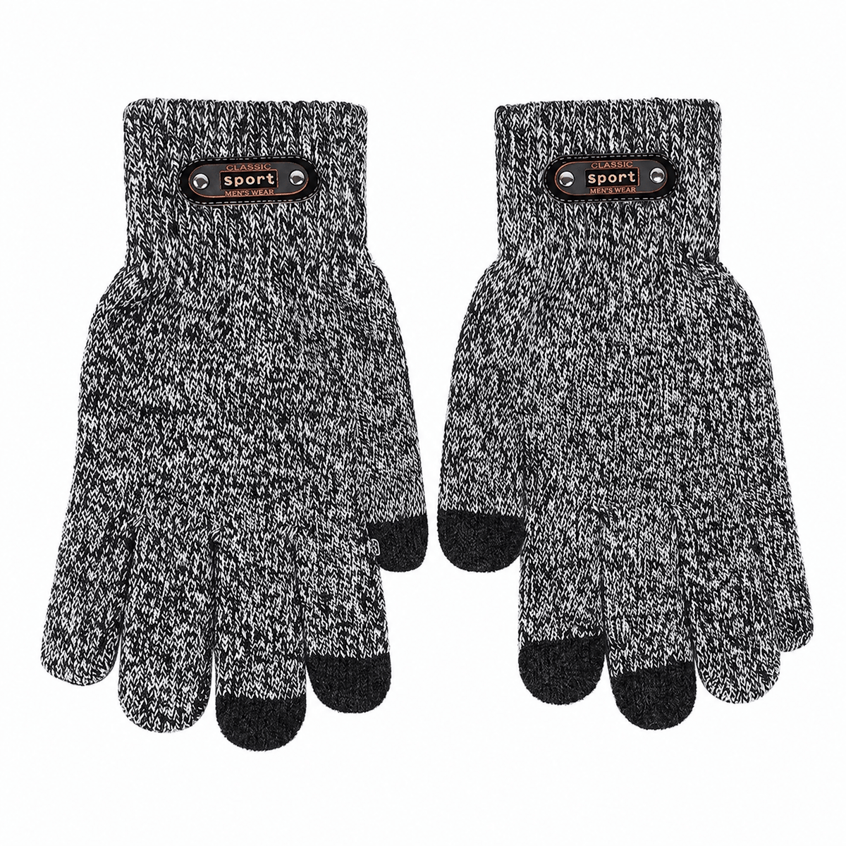 TOUCHWARM – Gants en maille pour homme avec fonction écran tactile