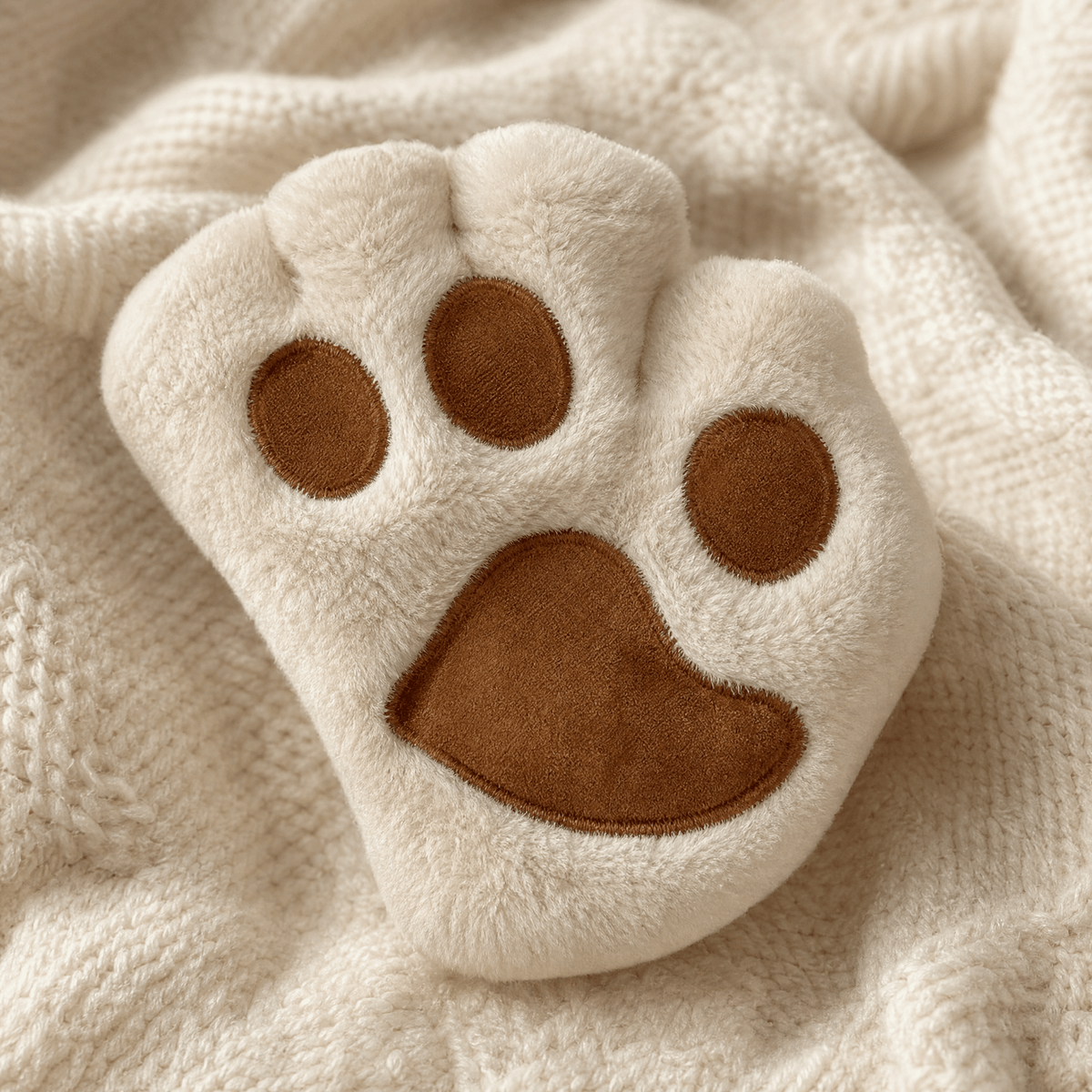 PAWLETTA – Mitaines en peluche à motif de pattes de chat