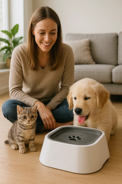 DRINKING GUARD – Water Bowl with Anti-Spill Function & Floating Disc