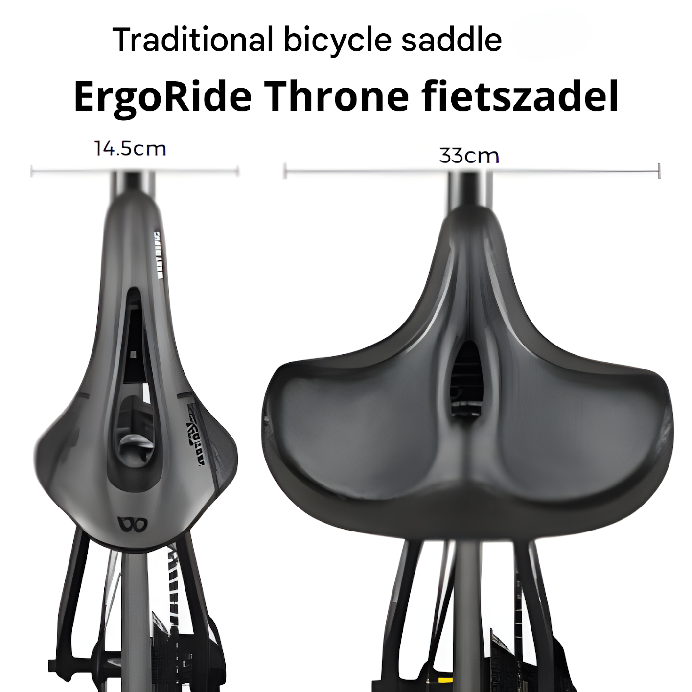 Ergorid Thron Touring Saddle – Ergonomic Comfort Saddle for Men & Women