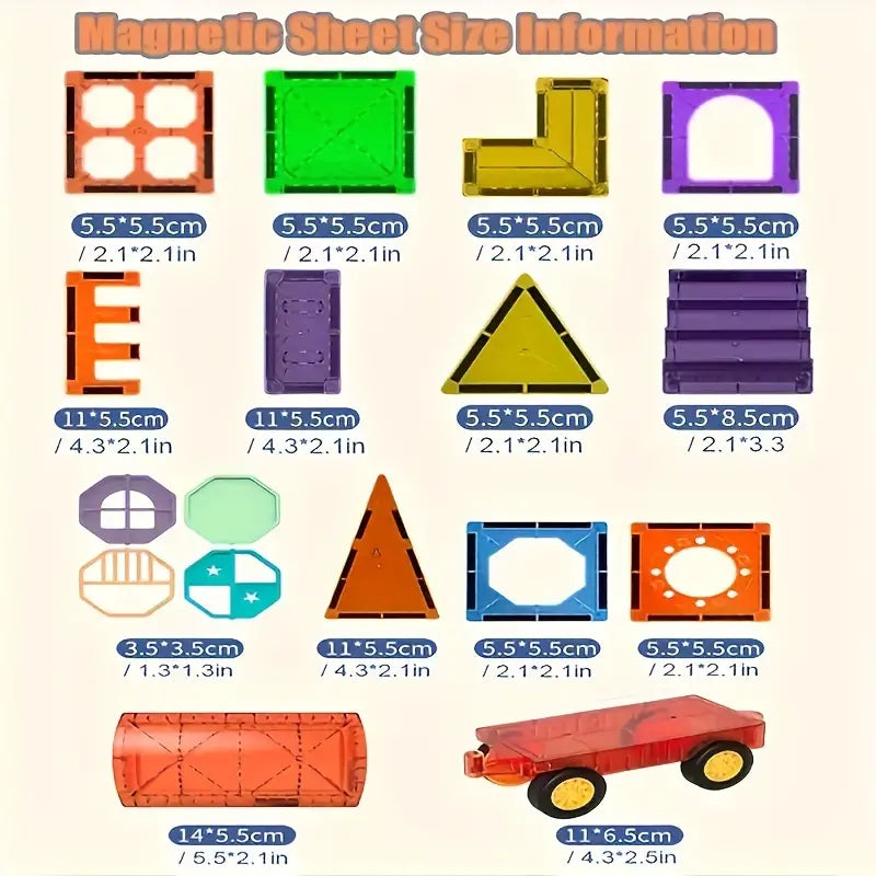 Magnetische Bausteine ​​Set - Erstellen Sie endlose Abenteuer mit 69 Teilen-5