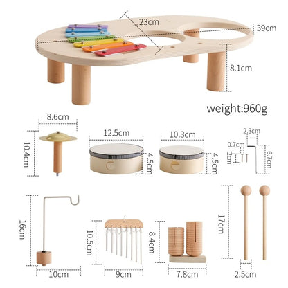 Melodiny Set - Musical wooden toy for creative babies aged 12 months and over