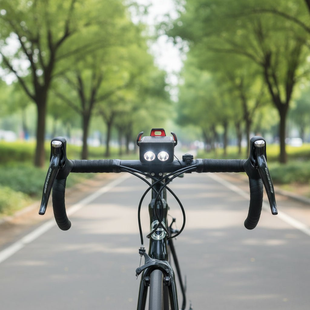 CYCLOLIGHT – Faro para bicicleta con powerbank y soporte para teléfono