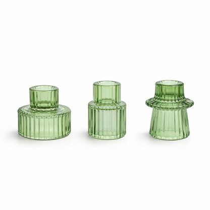 LUNELLE – Bougeoirs réversibles en lot de 3
