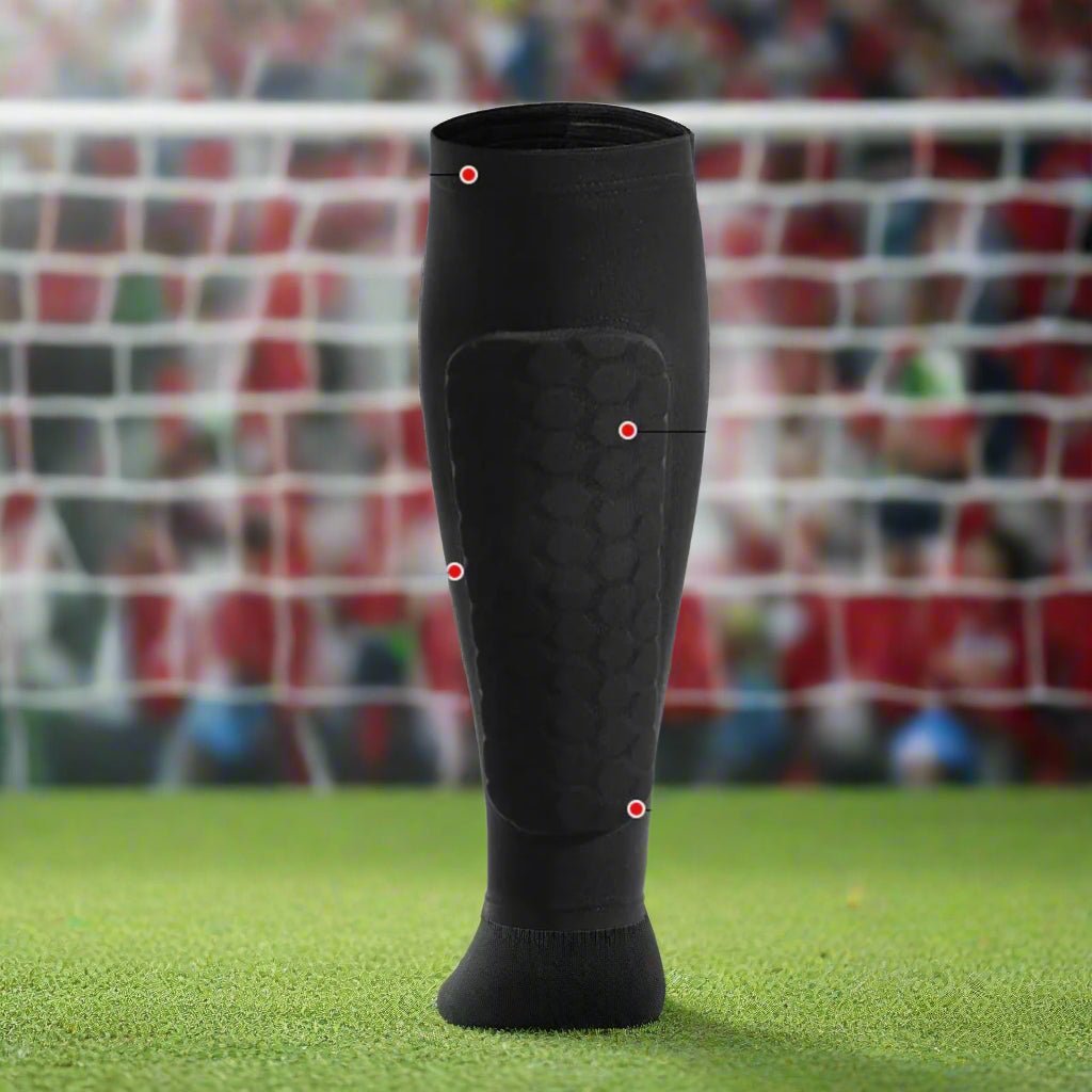 EliteGuard Pro Honeycomb Shin Guards | Durable Compression Socks for Footballers for More Safety and Mobility