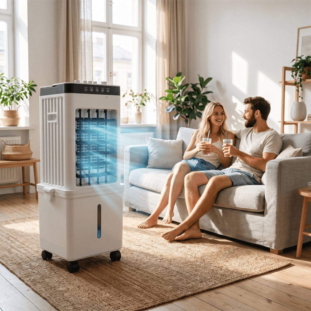 NOVACOOL – Enfriador de aire 3 en 1 – Ventilador y humidificador en uno
