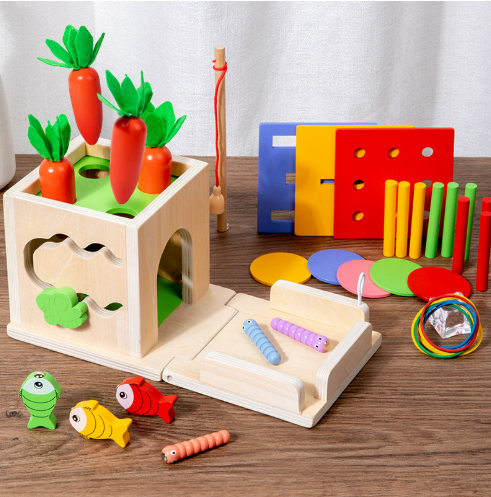 ActivityCube - Montessori toy box with 8 learning activities for babies