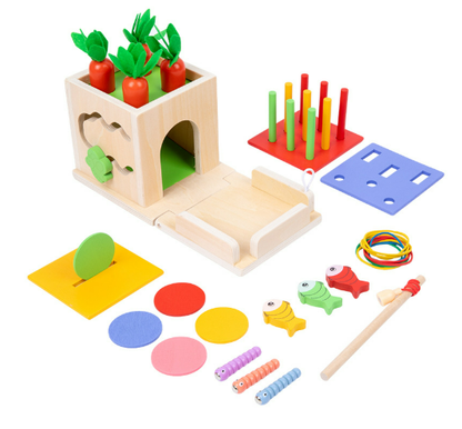 ActivityCube - Montessori toy box with 8 learning activities for babies