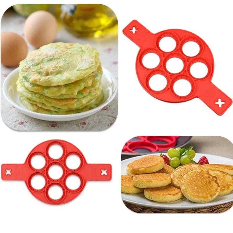FLIPTARA – Plancha de parrilla antiadherente dividida para panqueques con volteo limpio