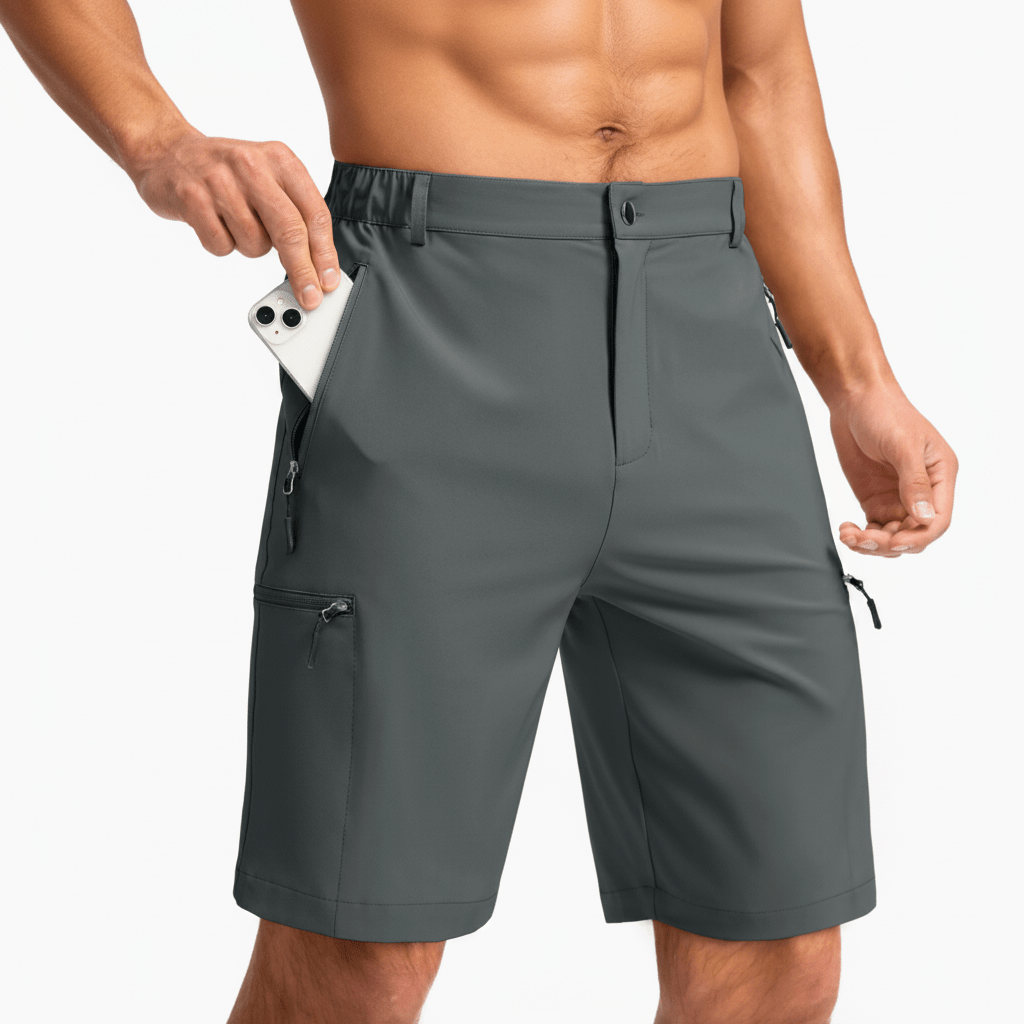 EXPLORENEST – Durable Men's Cargo Bermuda Shorts with Plenty of Pockets
