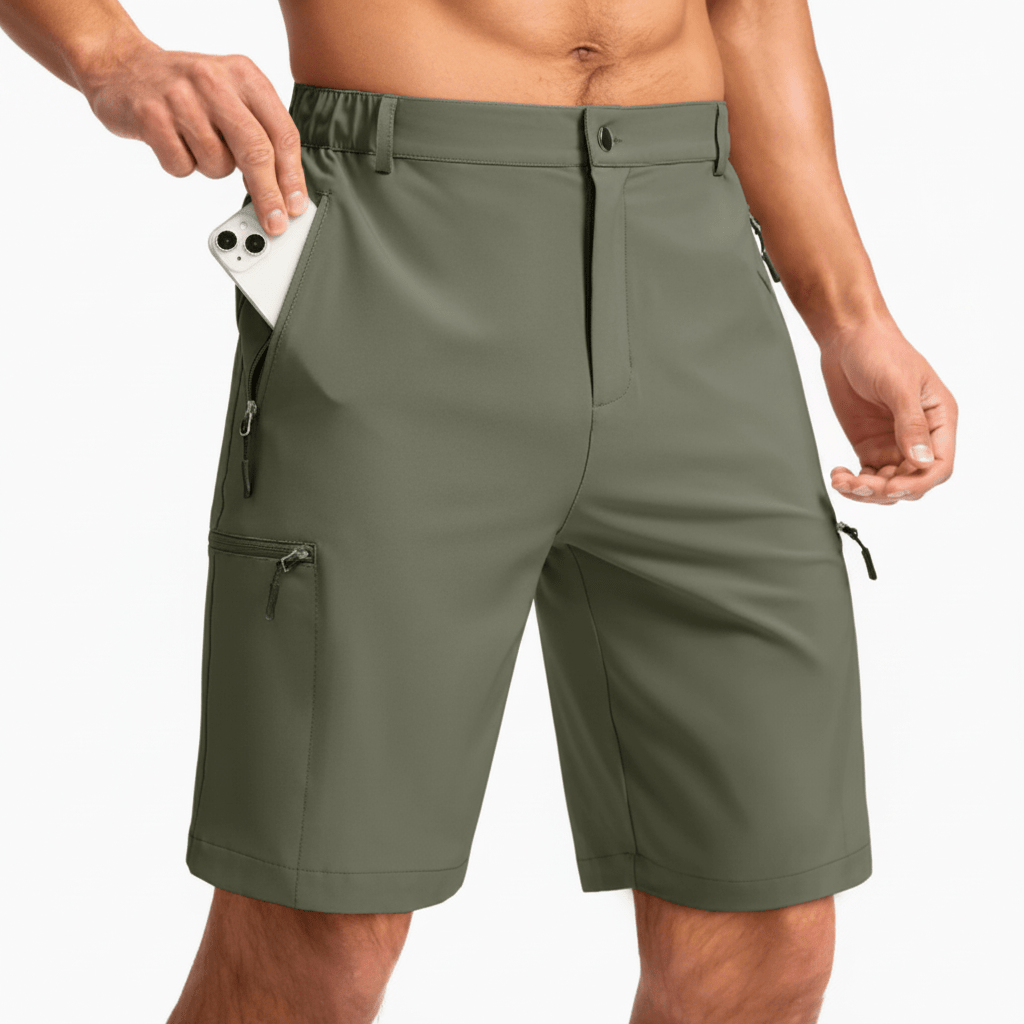 EXPLORENEST – Durable Men's Cargo Bermuda Shorts with Plenty of Pockets