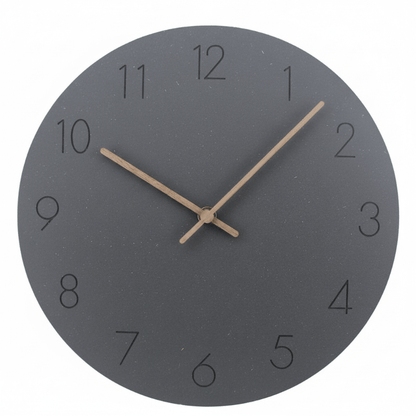 NordWhisper Wall Clock – Geräuschlose Wanduhr im nordischen Stil für moderne Räume