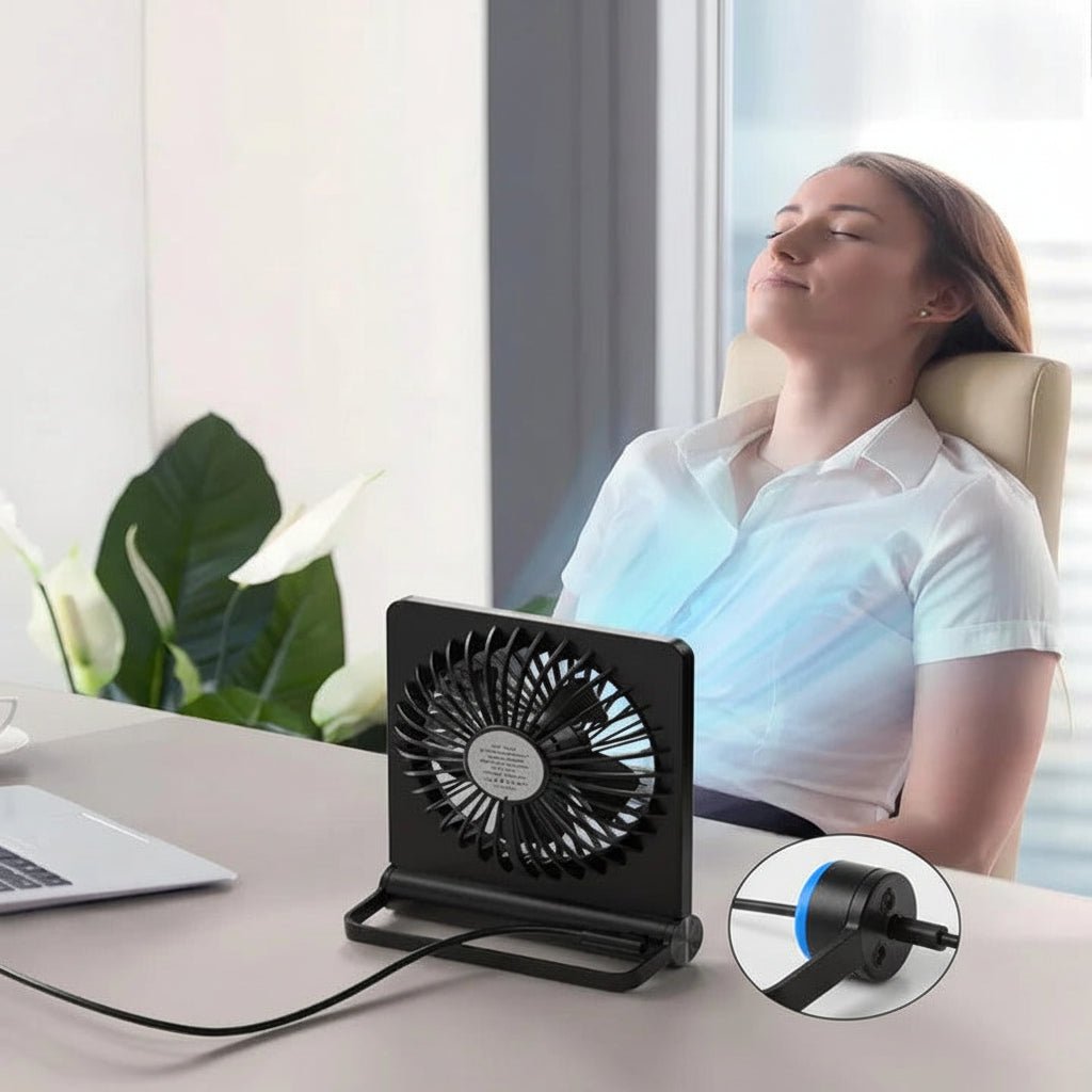 VAYLORA – Kompakter USB-Schreibtischventilator mit verstellbarer Luftstromrichtung für moderne tragbare Kühlung