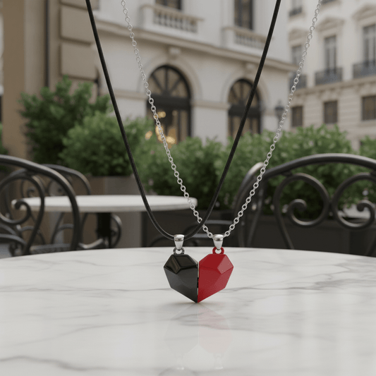 Lexy Couple Necklace - Collier magnétique 2 en 1 pour un amour éternel