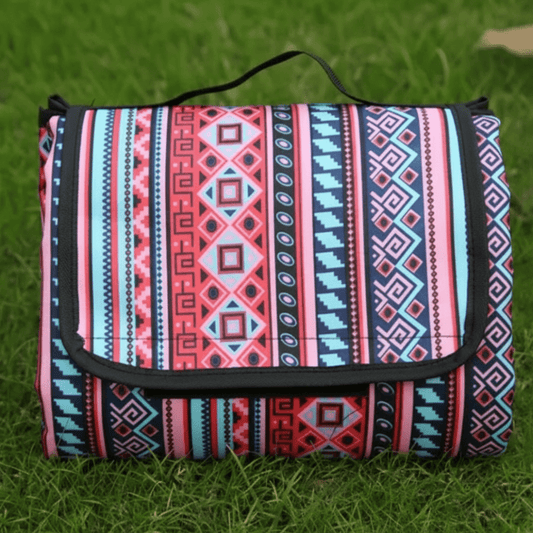 CAMPVIBE BLANKET – Wasserdichte Picknickmatte im Ethno-Stil für Camping & Outdoor-Komfort