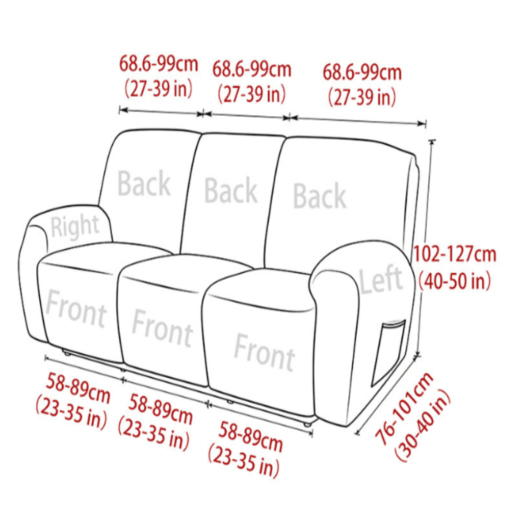 SOFTSEAT – 2-zits relaxfauteuilhoes met bekerhouders, dik & slijtvast