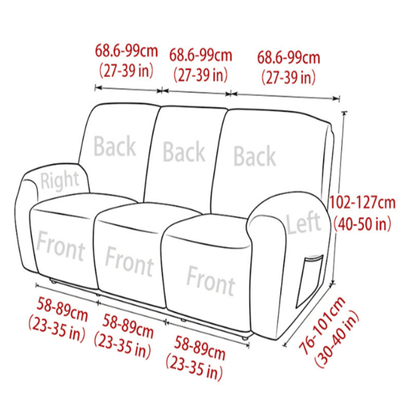 SOFTSEAT – 2-zits relaxfauteuilhoes met bekerhouders, dik & slijtvast