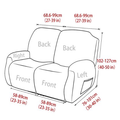 SOFTSEAT – 2-zits relaxfauteuilhoes met bekerhouders, dik & slijtvast