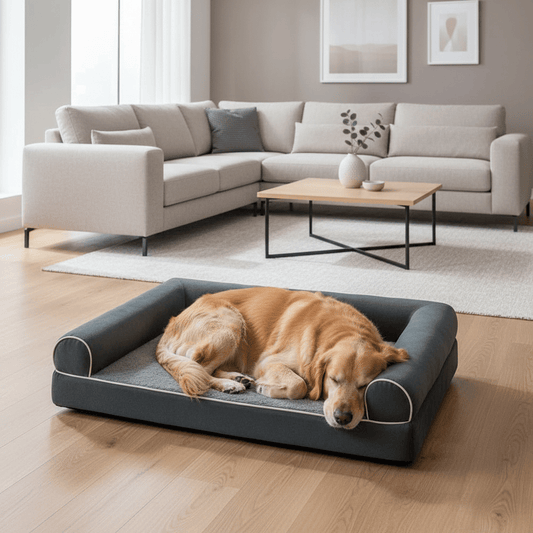 PAWFORT – divano ortopedico per cani con bordo alto per un sonno sicuro e supportato