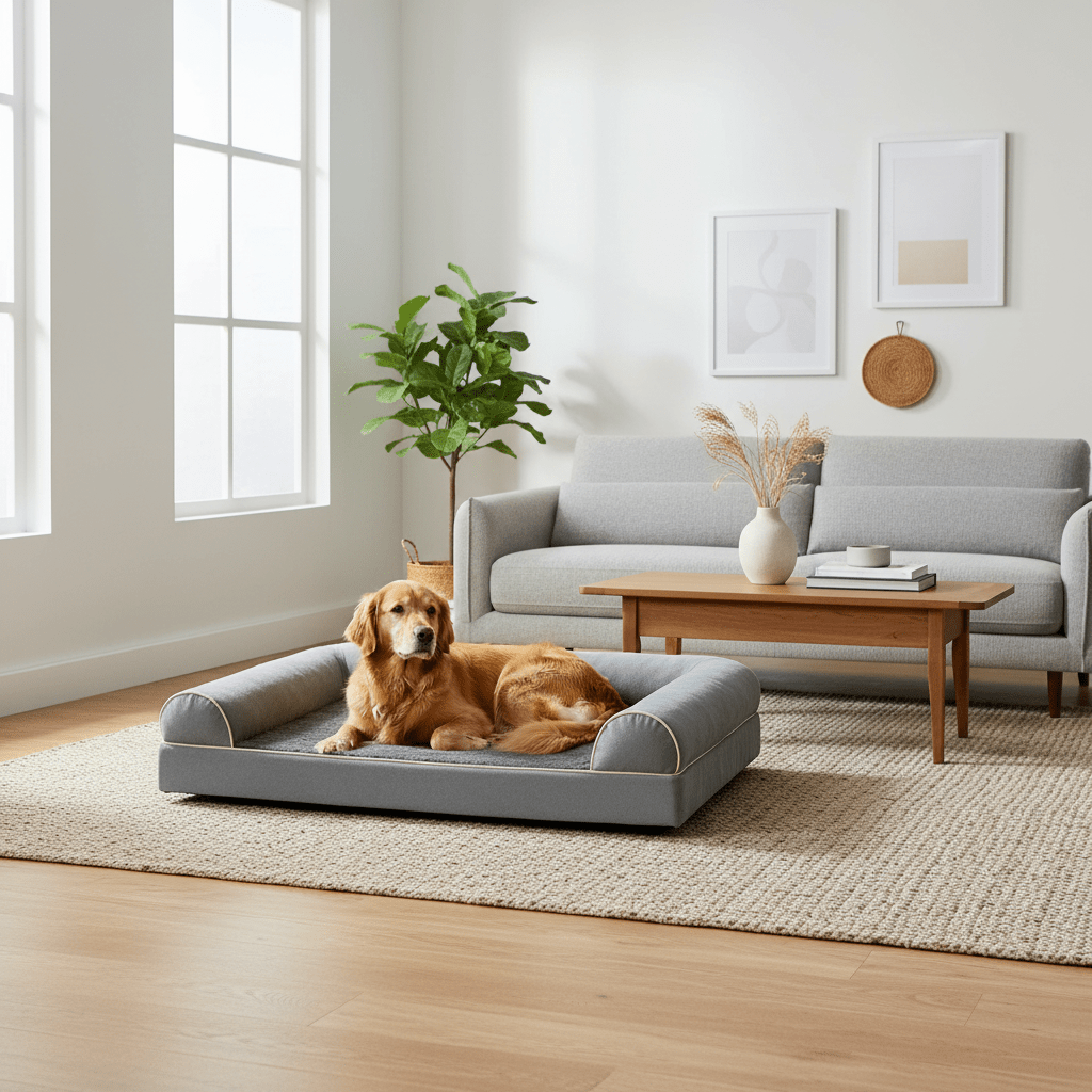 PAWFORT – divano ortopedico per cani con bordo alto per un sonno sicuro e supportato