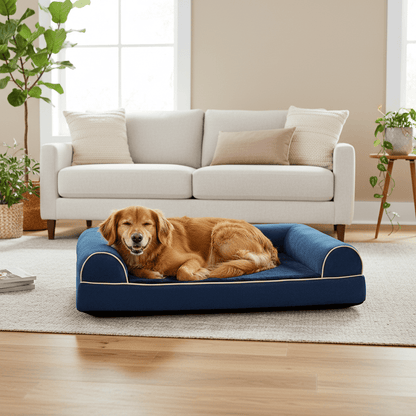 PAWFORT – divano ortopedico per cani con bordo alto per un sonno sicuro e supportato