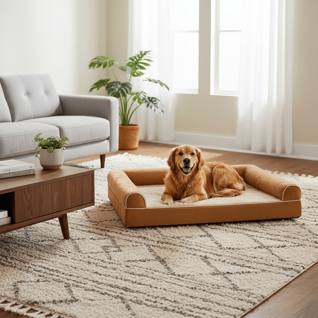 PAWFORT – divano ortopedico per cani con bordo alto per un sonno sicuro e supportato