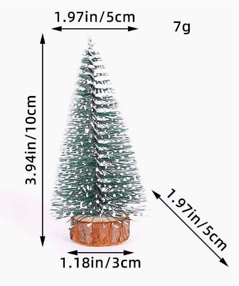 SNOWPINE BRUSH – Beflocktes Mini-Tannenset (5 Stück) für Weihnachtsdekoration