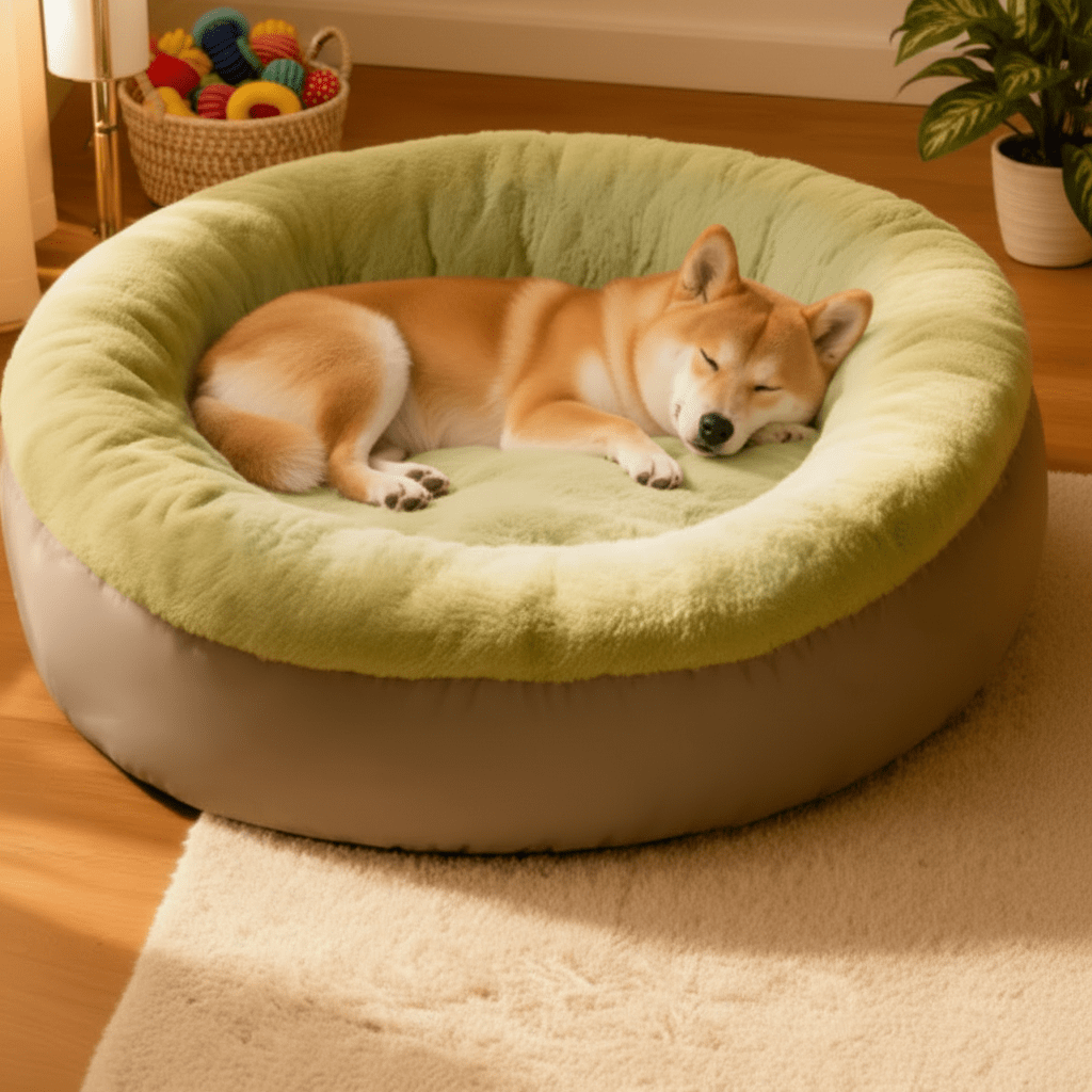 DREAMNEST – orthopedic donut dog bed made of Arctic fleece