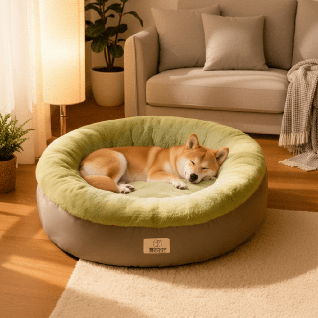 DREAMNEST – orthopedic donut dog bed made of Arctic fleece