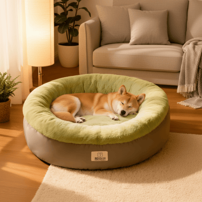 DREAMNEST – orthopedic donut dog bed made of Arctic fleece