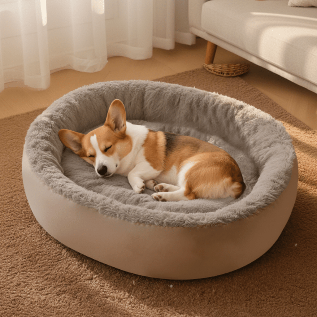 DREAMNEST – orthopedic donut dog bed made of Arctic fleece