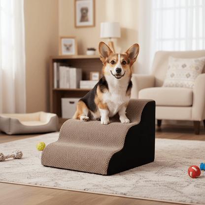 DENSESTEP – High-density foam dog stairs for safe indoor use