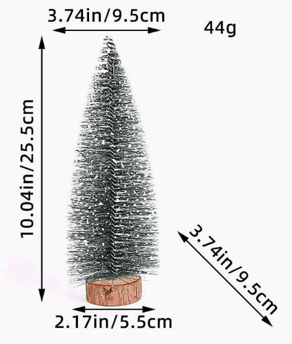SNOWPINE BRUSH – Beflocktes Mini-Tannenset (5 Stück) für Weihnachtsdekoration