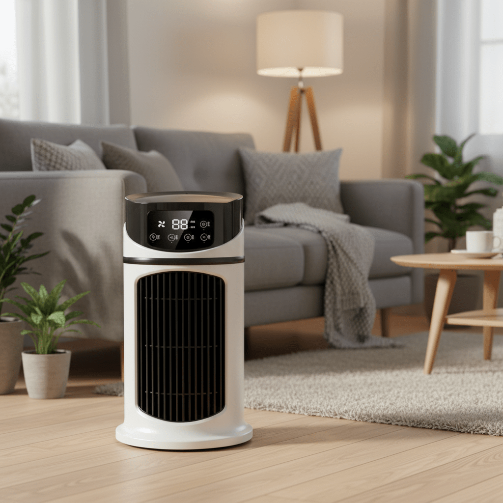 FRESHFLOW – Tragbarer Verdunstungs-Luftkühler mit Ventilator und Luftbefeuchtung
