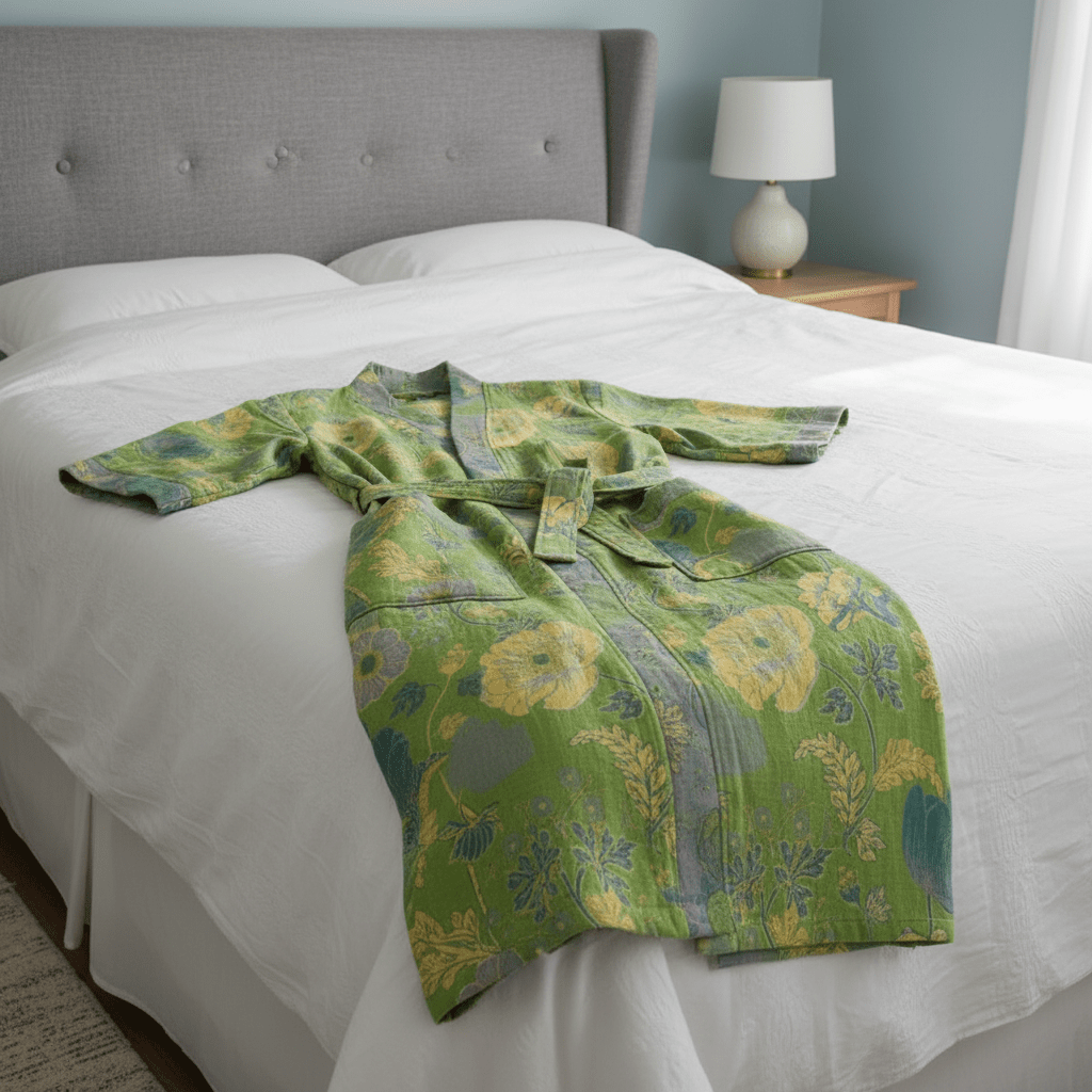 KIMOGINKO – Kimono-badjas van biologisch katoen voor ademend comfort