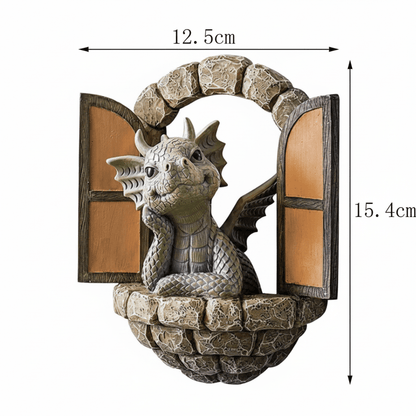 DRACHENZAUBER - Dragón de fantasía hecho a mano para jardín de cuentos y decoración de jardín