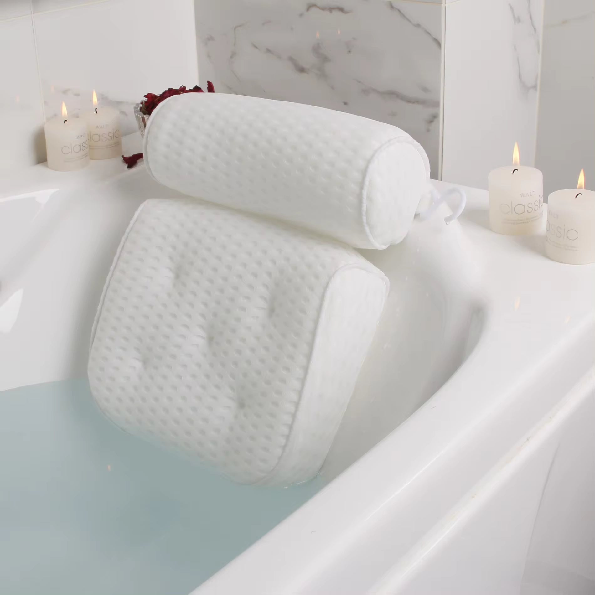Ergonomisches Badekissen mit Anti-Rutsch-Saugnäpfen für Nacken- und Rückenunterstützung-3