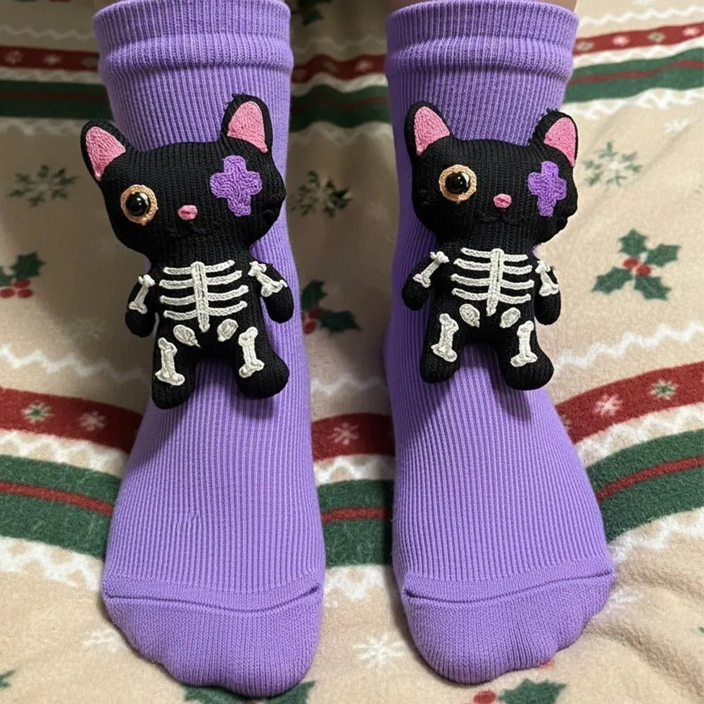 HUGFOOT – Kuschelige Haussocken mit Niedlichem 3D-Tierakzent & Sicherer Rutschfester Sohle