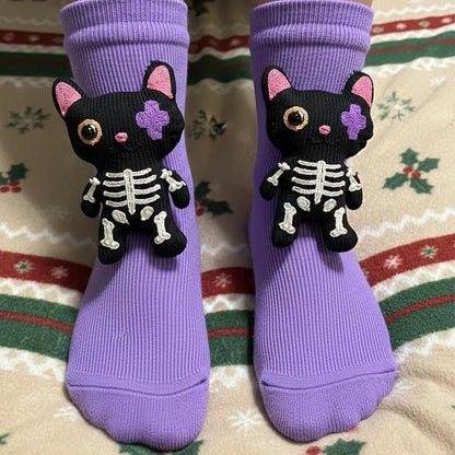 HUGFOOT – Kuschelige Haussocken mit Niedlichem 3D-Tierakzent & Sicherer Rutschfester Sohle