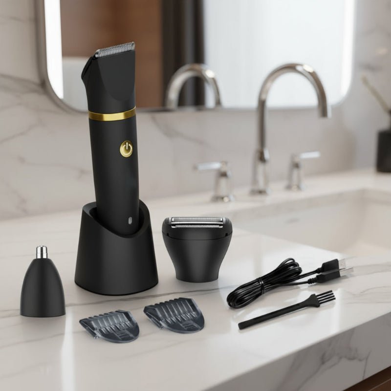 SHAVTRIQ – 3-in-1 Wasserdichter Körper- & Intimrasierer für Männer