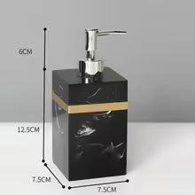 MARQUIS – Anspruchsvolles Präsentations-Tablett aus schwarzem Marmor für das Badezimmer mit Goldrand