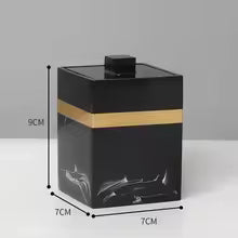 MARQUIS – Anspruchsvolles Präsentations-Tablett aus schwarzem Marmor für das Badezimmer mit Goldrand