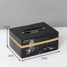 MARQUIS – Anspruchsvolles Präsentations-Tablett aus schwarzem Marmor für das Badezimmer mit Goldrand