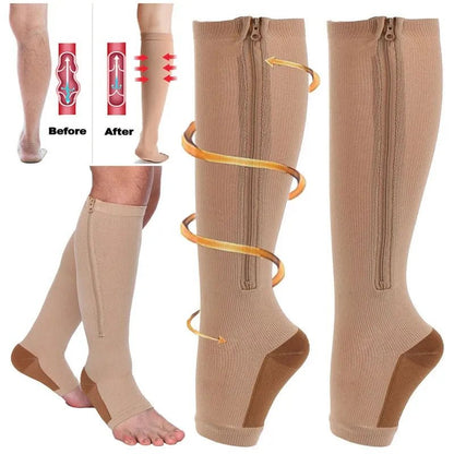 CIRCULARELIEF – Compression Socks with Zipper for Support and Relief