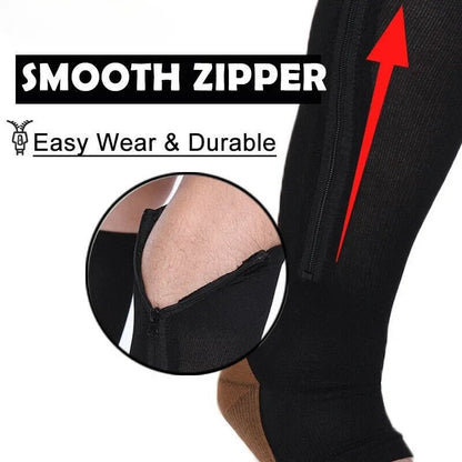 CIRCULARELIEF – Compression Socks with Zipper for Support and Relief