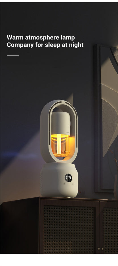 COOLMIST FAN - Portable fan without blades with humidifier and night light for refreshing comfort