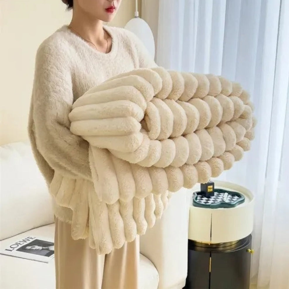 Variant image for Kuscheldecke Beige 150x200 cm Polyester für Alle Jahreszeiten-5