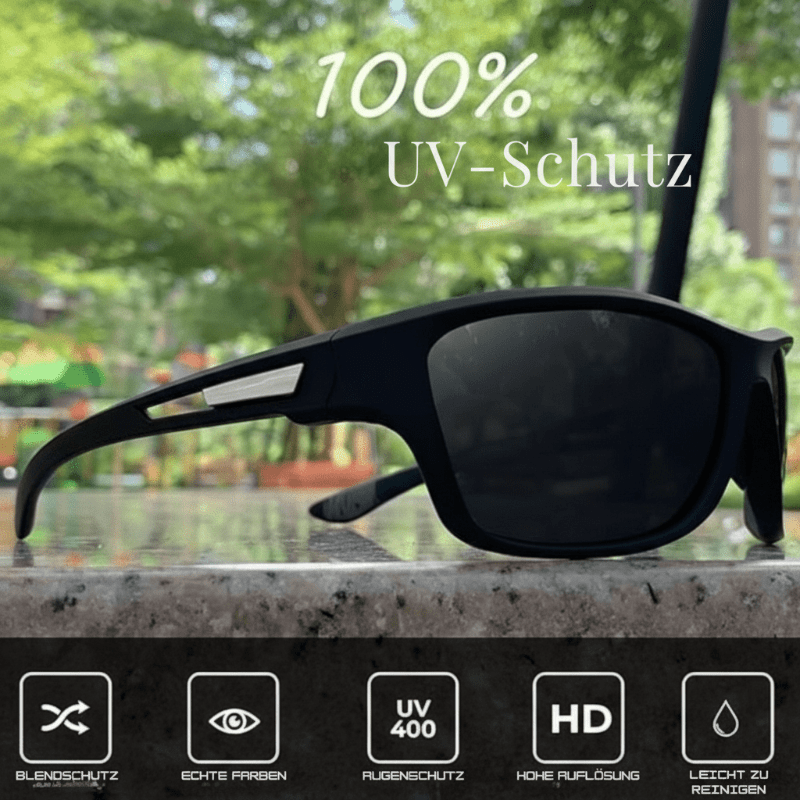 POLARSPORTX Pro - Lunettes de soleil polarisées de sport avec protection UV400 pour l'extérieur et le quotidien